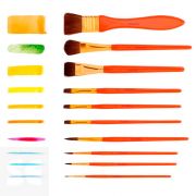 Set 10 Pinceles Pelo Natural Acuarela con Estuche