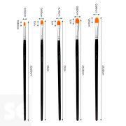 Set 5 Pinceles Sintéticos Lengua de Gato Nº 2, 4, 6, 8, 10