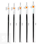 Set 5 Pinceles Sintéticos Planos Nº 2, 4, 6, 8, 10