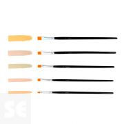 Set 5 Pinceles Sintéticos Planos Nº 2, 4, 6, 8, 10