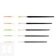 Set 5 Pinceles Cerda Mango Corto Redondos Nº 2, 4, 6, 8, 10