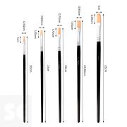 Set 5 Pinceles Cerda Mango Corto Planos Nº 2, 4, 6, 8, 10