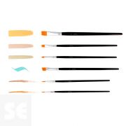 Set 6 Pinceles Sintéticos Variados