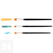 Set 3 Pinceles Sintéticos Variados