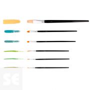 Set 6 Pinceles Sintéticos, Cerda Variados