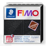 Fimo Pastilla Leather-Effect Negro 57g