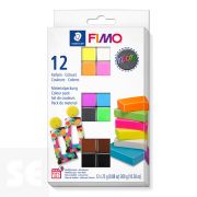 Colour Neon Fimo Effect 12 Medias Pastillas