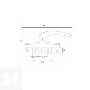 Manillapuerta Cremona 2 Palas Negra