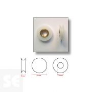 Rodamientos Nylon Mod.Rail (4U.) 7,5x20x5Mm