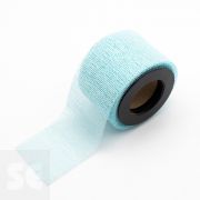 Cinta Malla Algodón Cortado Celeste 5 m