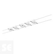 Sistema de Cable Mac II Metall 5x10 W Gu5,3 Blanco  230/12v 60 va Ref.94134