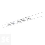 Sistema de Cable Mac II Metall 5x10 W Gu5,3 Blanco  230/12v 60 va Ref.94134