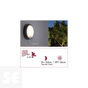 Detector Movimiento Aplique Pared Ext. Plást. Gris 230 v