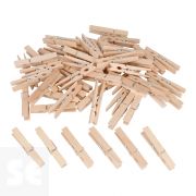 Pinzas Madera Natural 72x10mm 60u.