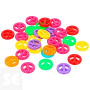 Cuentas Plástico 99693 Símbolo Paz Diam.16mmx3,5mm 30u.