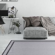 LIVING DEC - Alfombra tejido de vinilo Marco1 Silver 200x290 cm