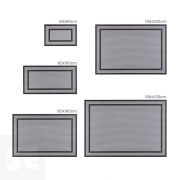 LIVING DEC - Alfombra tejido de vinilo Marco1 Silver 200x290 cm