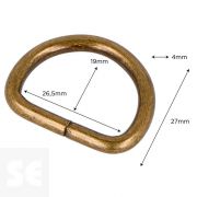 Anilla D Hierro Oro Viejo 26,5 mm 5u.