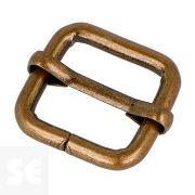 Hebilla Corredera Rectangular Hierro Oro Viejo 20 mm 5u.