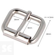 Hebilla Rectangular Hierro Níquel 26 mm 5u.