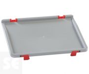 Tapa Para Caja Eurobox 400x300mm Con 2 Clips+2bisagras