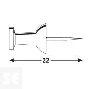 Agujas Push Pins Surtido colores 22 mm (30 uds.)