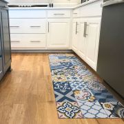 Alfombra Artdeco Vinílica Patch Azul 60x200