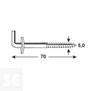 Alcayata Madera Cincada Cincada 5,0x70 mm (10 uds.)