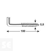 Alcayata Ranurada Galvanizada 5,8x100 mm (8 uds.)