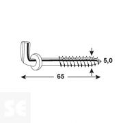Alcayata Madera Cincada 5,0x65 mm (10 uds.)