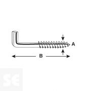 Alcayata Madera Inoxidable 5,2x50 mm (5 uds.)