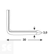 Alcayatas Punta de Hierro 3,0X30mm. (80u.)