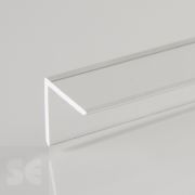 Ángulo de Metacrilato transparente