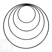 Anillas Metal Revestidas Negras 10cm