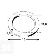 Anillo Bisagra Latonado 16x11x2 mm (16 uds.)