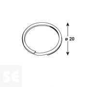 Anillos Llaveros Niquelado 20 mm (10 uds.)