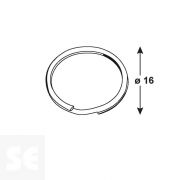 Anillos Llaveros Niquelado 16 mm (10 uds.)