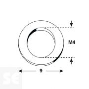 Arandela Cincada 1254 Mm. M4x9 Vz 7090 (300u.)