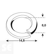 Arandela Grower Cincado 127 8 8,0x14,8 Vz (80u.)
