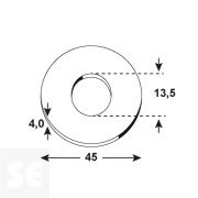 Arandela Vz 7094 R 13,5x45x4 mm (15u.)