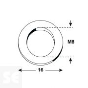 Arandela 125 Inox. M8x16 A2 7090 (100u.)