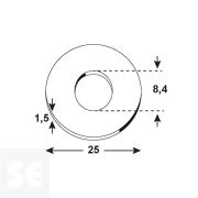 Arandela Latón 8,4x25 mm (10 uds.)