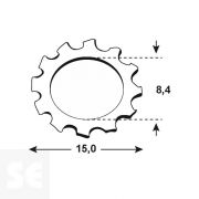 Arandela Cincada 8,4x15 mm Vz 6797 (50 uds.)