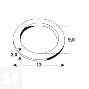 Arandela para Bisagra 9 mm - 13x9,0x2 (16 uds.)