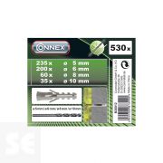 Surtido de Tacos (5-6-8-10) y Brocas (5-6-8-10) hormigón 530 Piezas