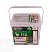 Surtido de Tacos (5-6-8-10) y Brocas (5-6-8-10) hormigón 530 Piezas