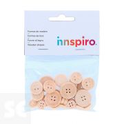 Botones de Madera Natural Surtidas 30u. 99741