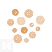 Botones de Madera Natural Surtidas 30u. 99741