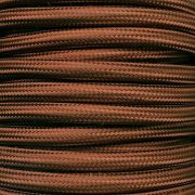 Cable Decorativo Textil 2x0,75 Marrón Sintético Rollo de 25m
