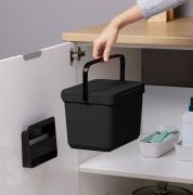 Cubo Orgánico Smart con Sop. Negro 6l